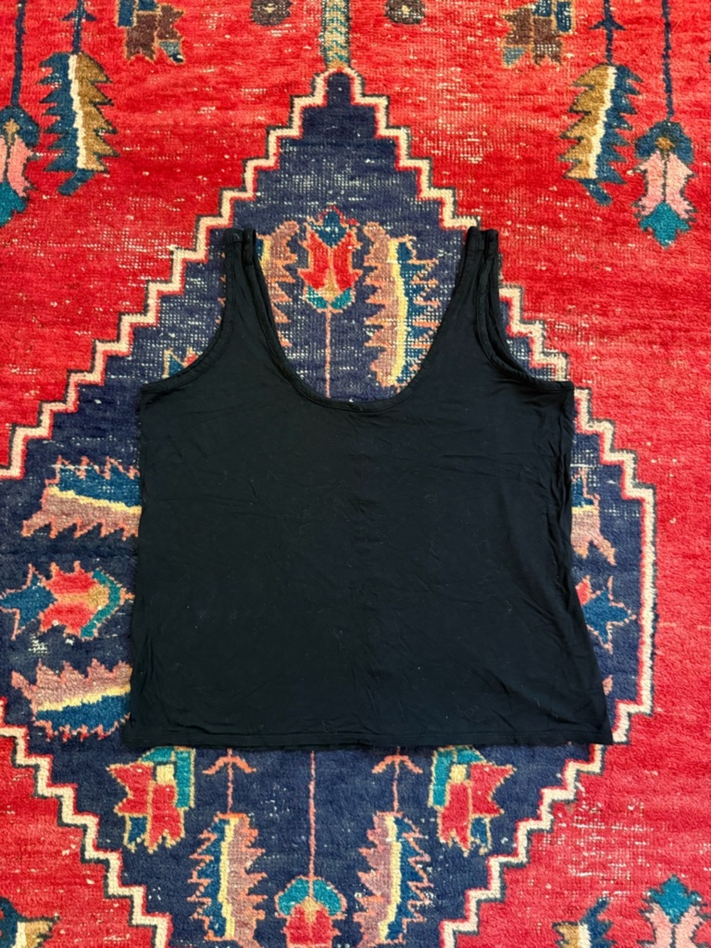 THE ROW Black Line Back Tank Top - U Neck - Size Small